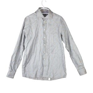 Eton Contemporary Fit Shirt Men 16.5/42 Paisley Geometric Button Up Stripe Retro